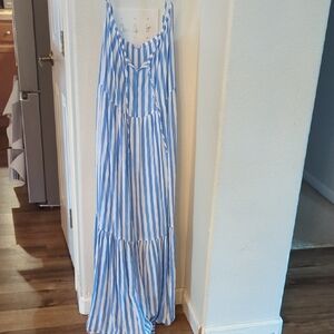 Old Navy Blue and White Striped Dress